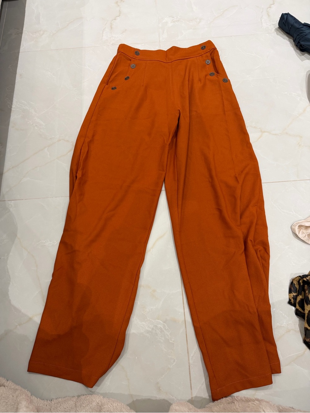 Marshalls Rust Orange Wide-Leg High-Waist Pants
